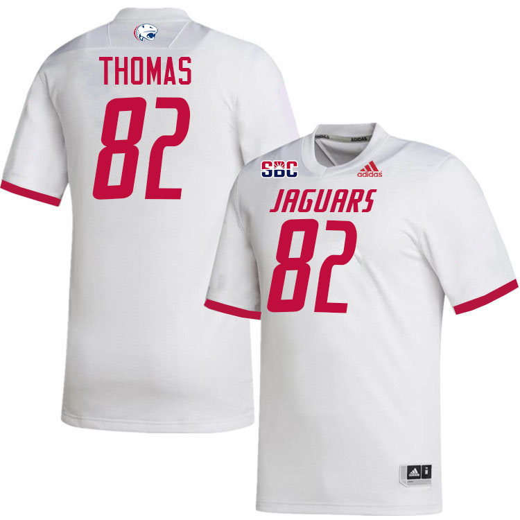 #82 Trent Thomas South Alabama Jaguars Jerseys,College Football Uniforms,Apparels Stitched-White #82 Trent Thomas South Alabama Jaguars Jerseys,College Football Uniforms,Apparels Stitched-White